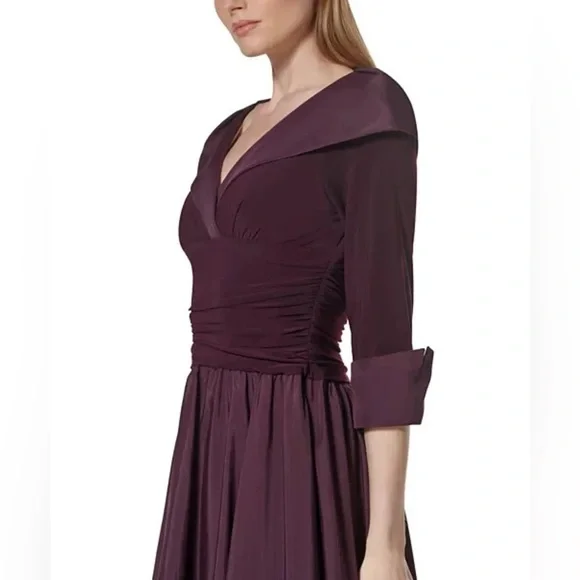 Jessica Howard Mixed-Media Fit & Flare Midi Dress Size 6 - Picture 4 of 15